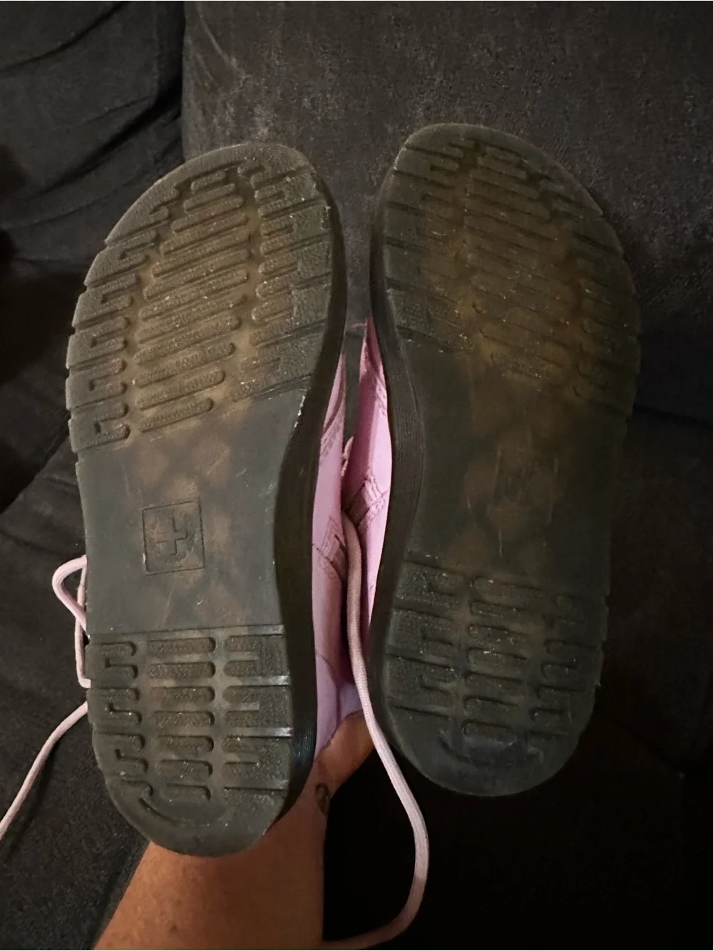 Dr. Martens Pink Leather Lace-Up Boots